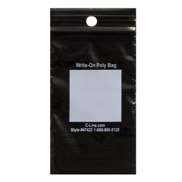 C-Line Products WriteOn Poly Bags, 2 x 3, 1000BX, 25PK 47423